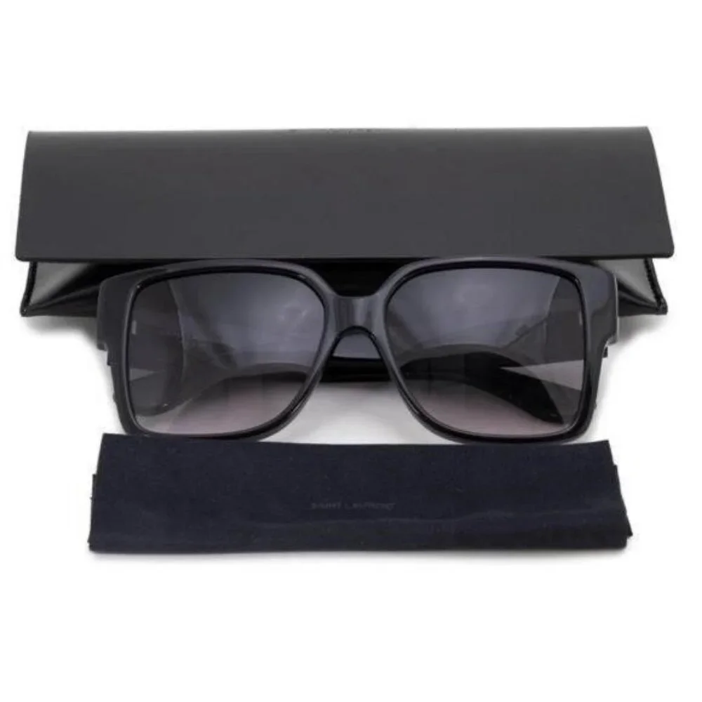 New  - 💯 Authentic Saint Laurent Black Grey Sunglasses SLM9 - Picture 12 of 13